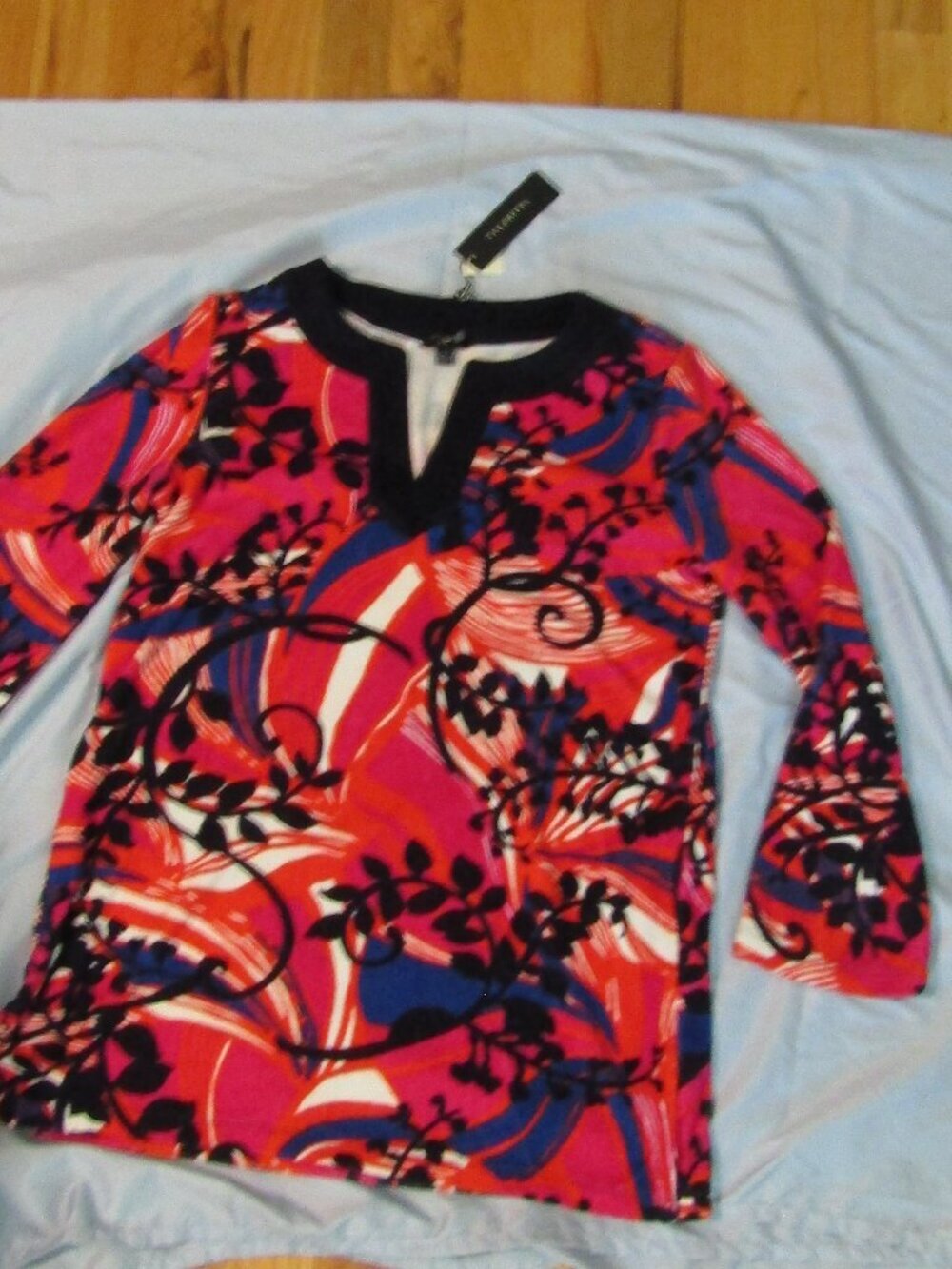 TALBOTS NWT Floral Terry Cloth Top Beach Bathing Suit Cover-Up Size SMALL PETITE